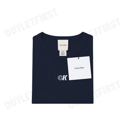 CALVIN KLEIN MODAL STRETCH MONOGRAM LOGO GRAPHIC SLIM T-SHIRT COLOR NAVY CODE: 44C901G CEF